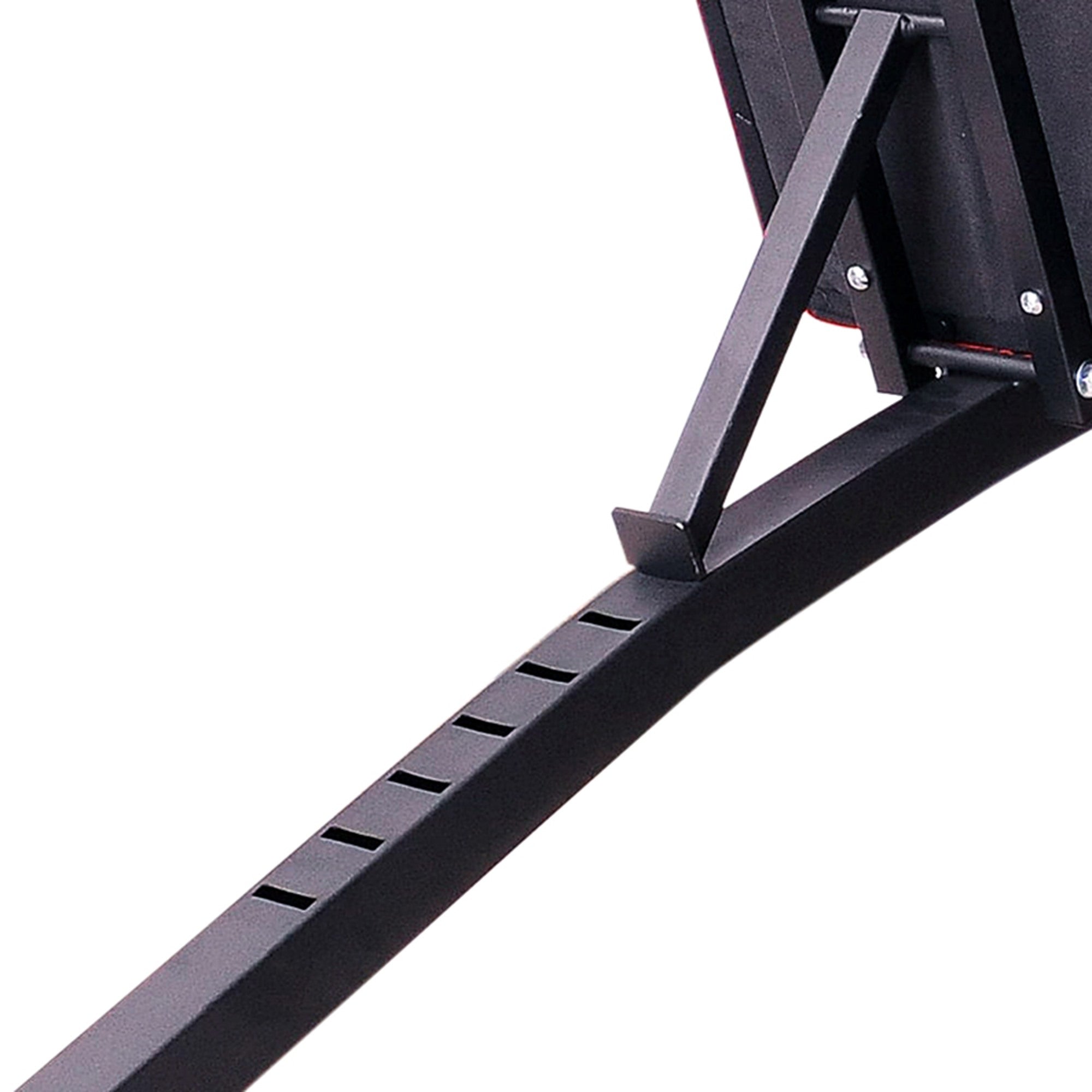 EASYCOMFORT Adjustable Multifunction Bench for Abs, Gym Weight Bench for Arm and Leg Training 54x160x106cm, Black and Red