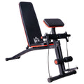 EASYCOMFORT Adjustable Multifunction Bench for Abs, Gym Weight Bench for Arm and Leg Training 54x160x106cm, Black and Red