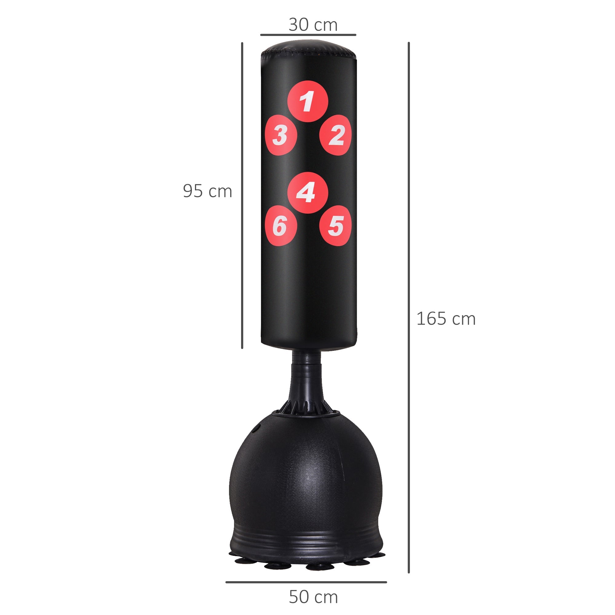 EASYCOMFORT Floor Punching Bag, Punching Bag for Adults and Children, Fit Boxing Martial Arts (50x50x165cm)