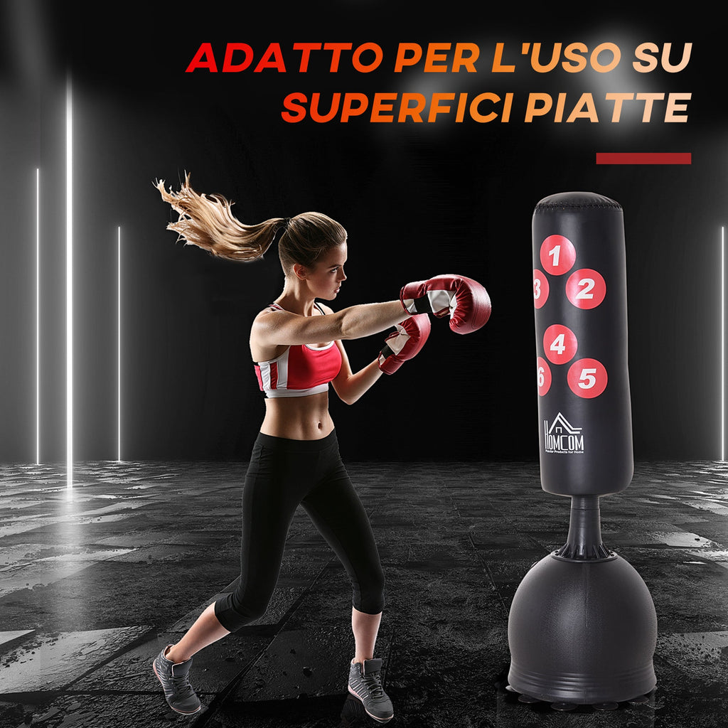 EASYCOMFORT Floor Punching Bag, Punching Bag for Adults and Children, Fit Boxing Martial Arts (50x50x165cm)