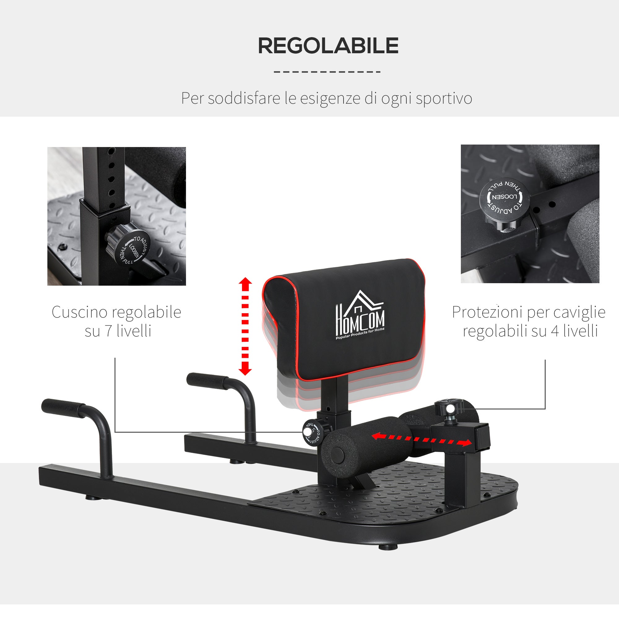 EasyComfort Fitnessbank voor Sissy Squats (staal) – draagkracht 120kg