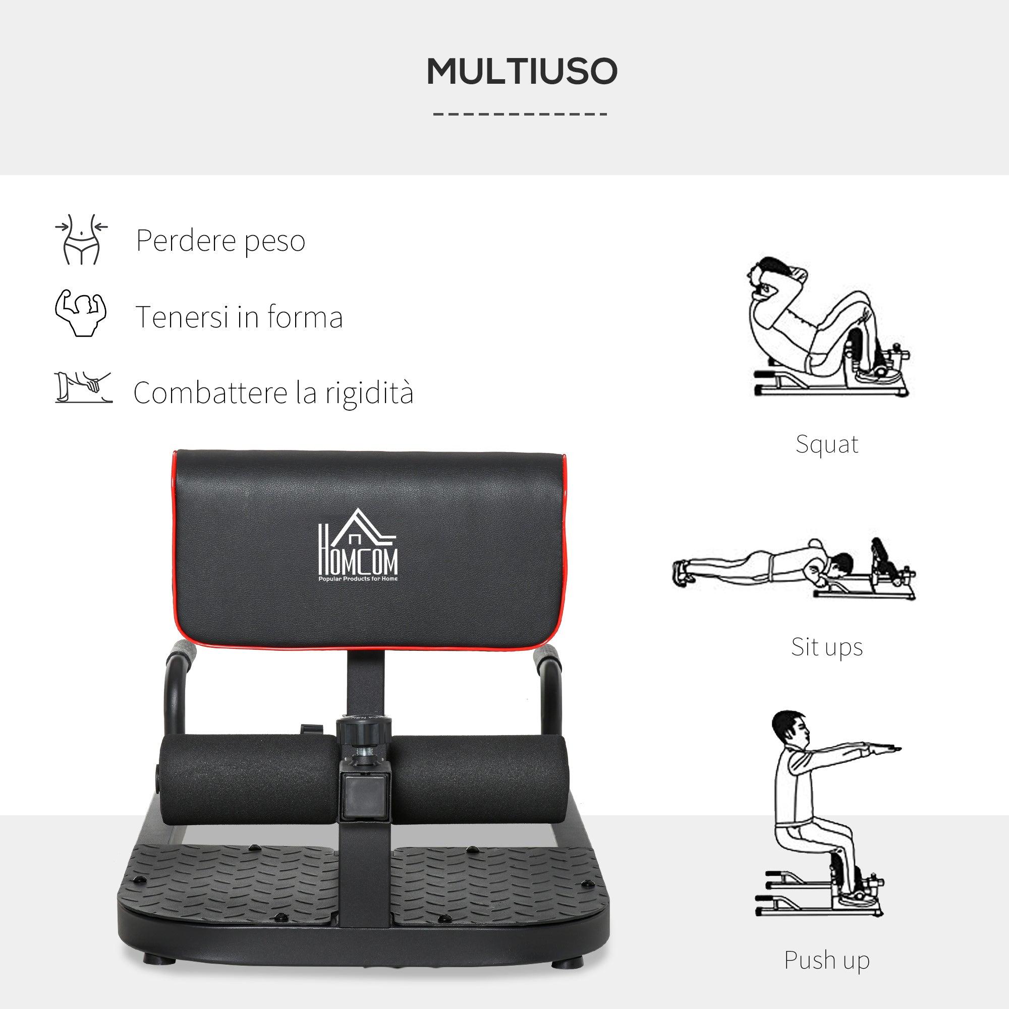 EasyComfort Fitnessbank voor Sissy Squats (staal) – draagkracht 120kg