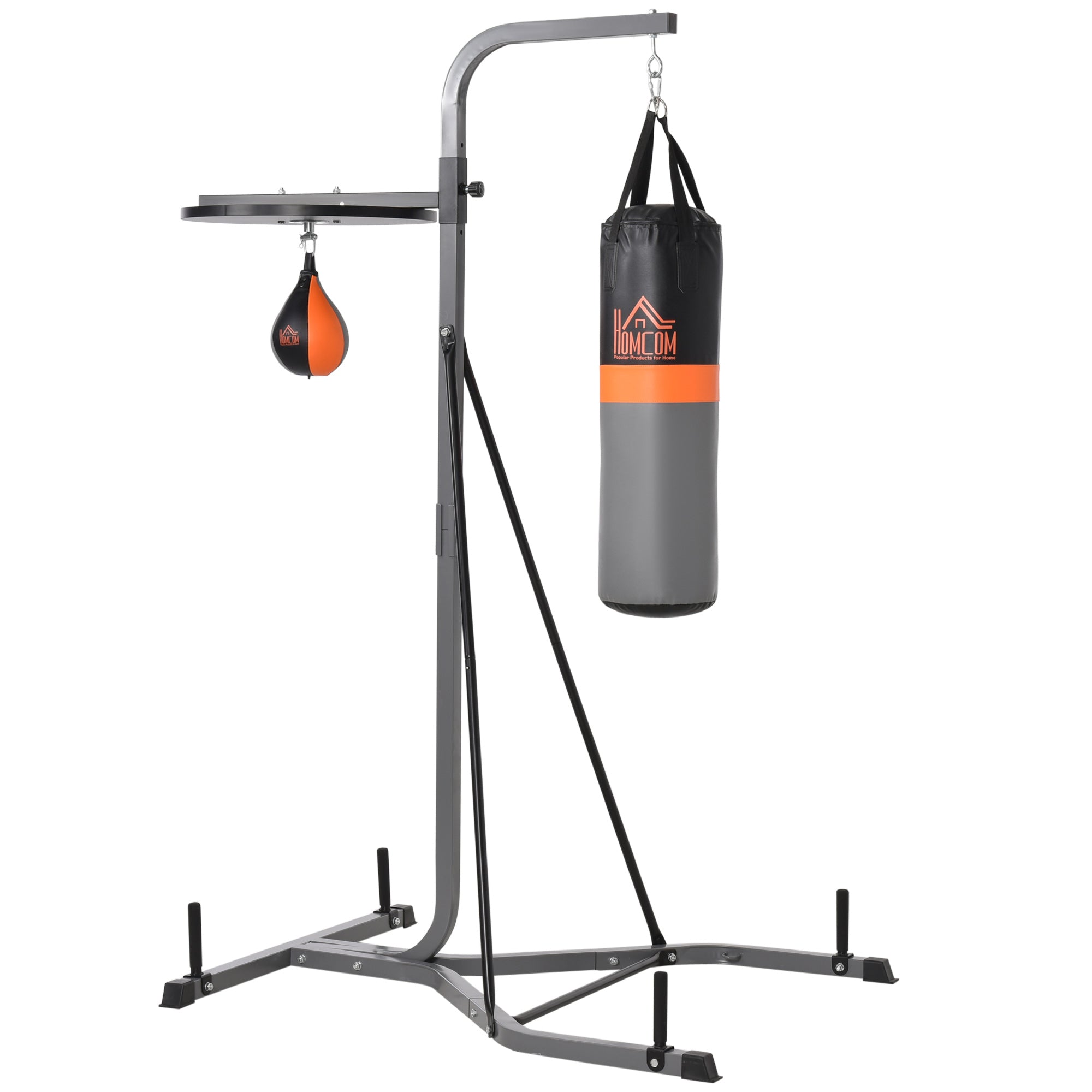 Easycomfort Stazione Multiuso Regolabile with Sacco da Boxe 20kg e Punching Ball per Allenamento Pugilato