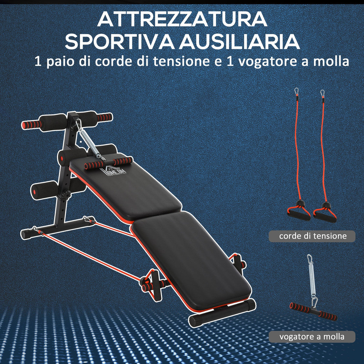 EASYCOMFORT opvouwbare verstelbare buikspierbank, 110 kg
