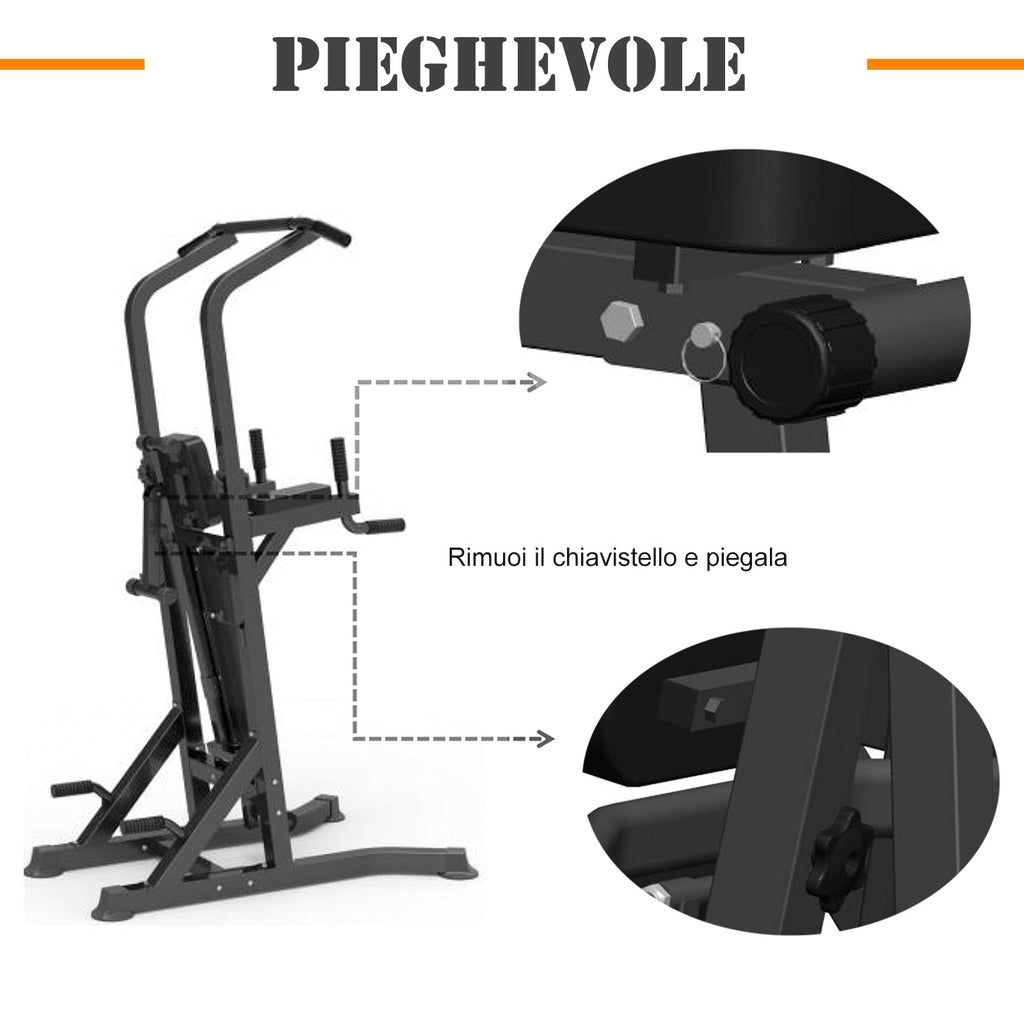 EasyComfort Foldbare multifunctionele trainingstoren met optrekstang