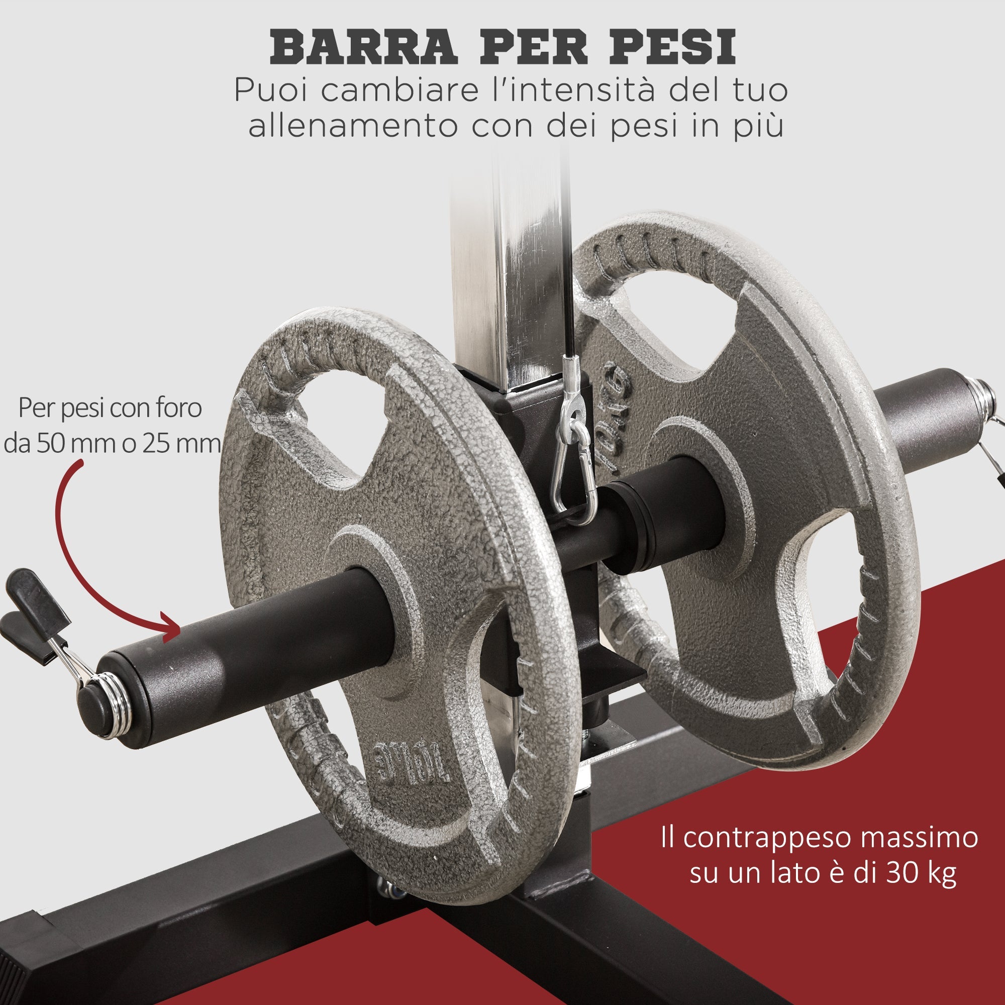 EasyComfort fitnessstation met verstelbare kabel en bank 107x120x190 cm