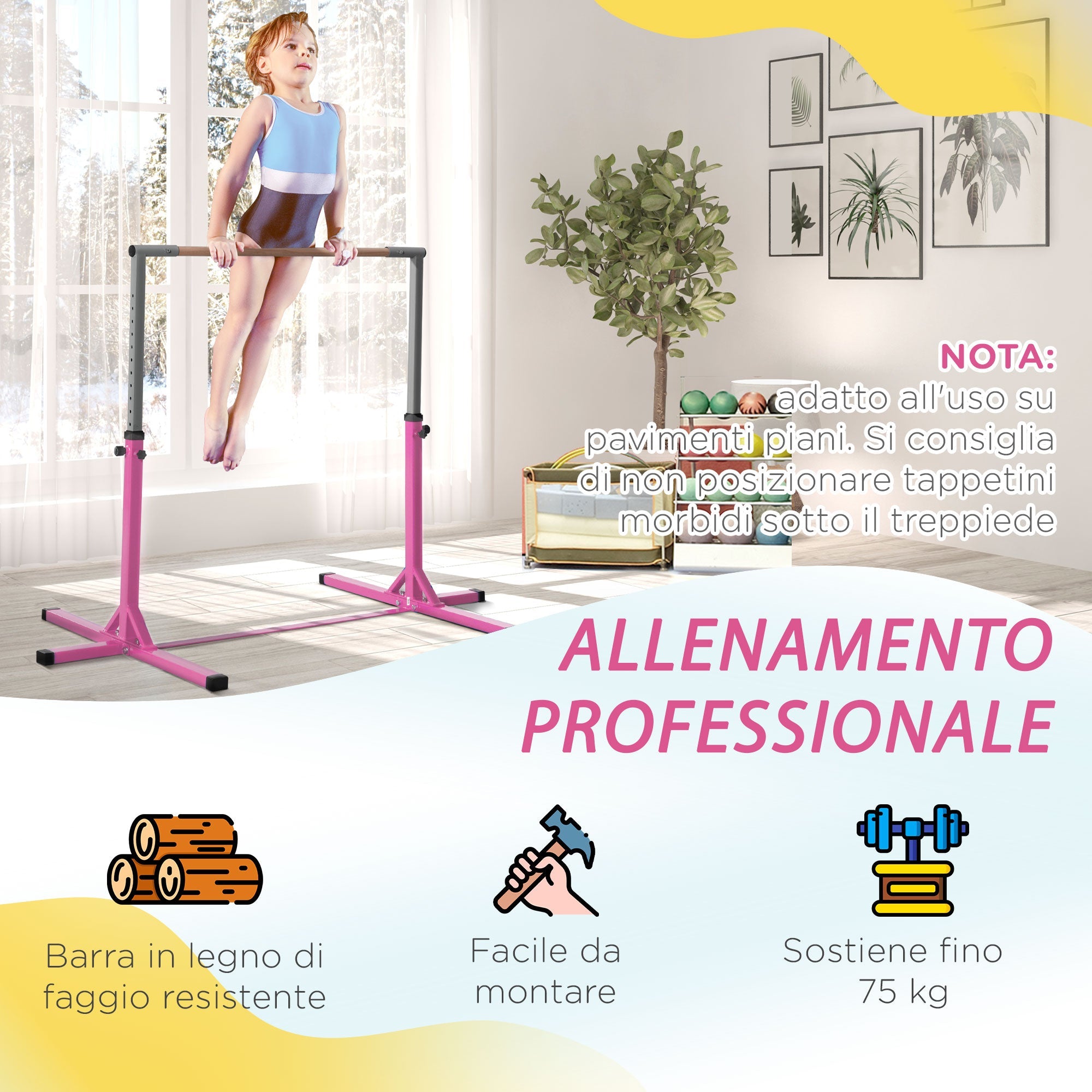 EasyComfort Turnrek verstelbaar 92–150 cm voor kinderen, max. 75 kg