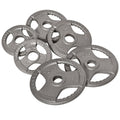Easycomfort Set di 6 Dischi Pesi per Bilanciere e Manubri 2.5-35KG, Dischi palestra in Acciaio, Ideali per Bilancieri Olimpionici, Argento