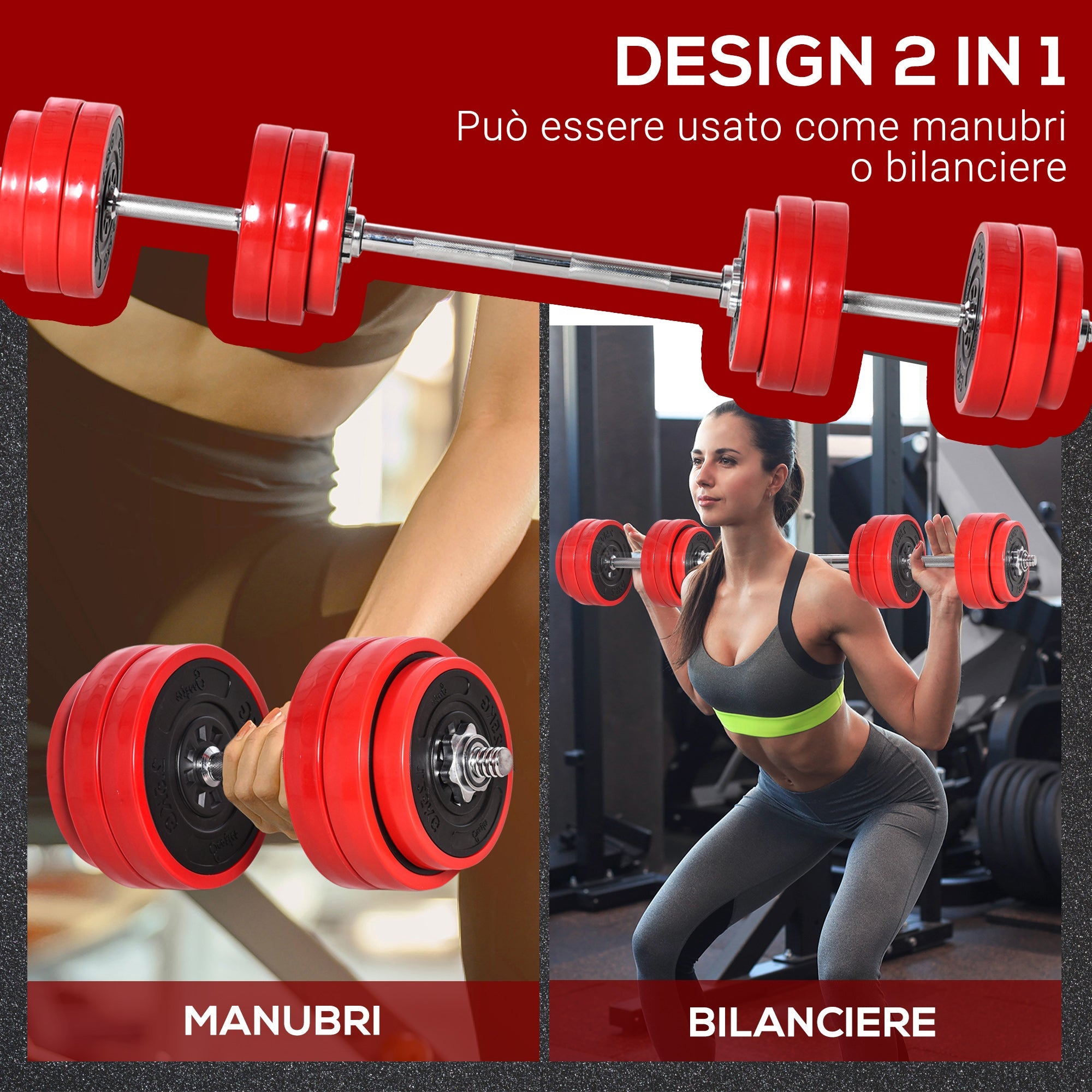 EasyComfort Set 2-in-1 halter en dumbbells 30 kg
