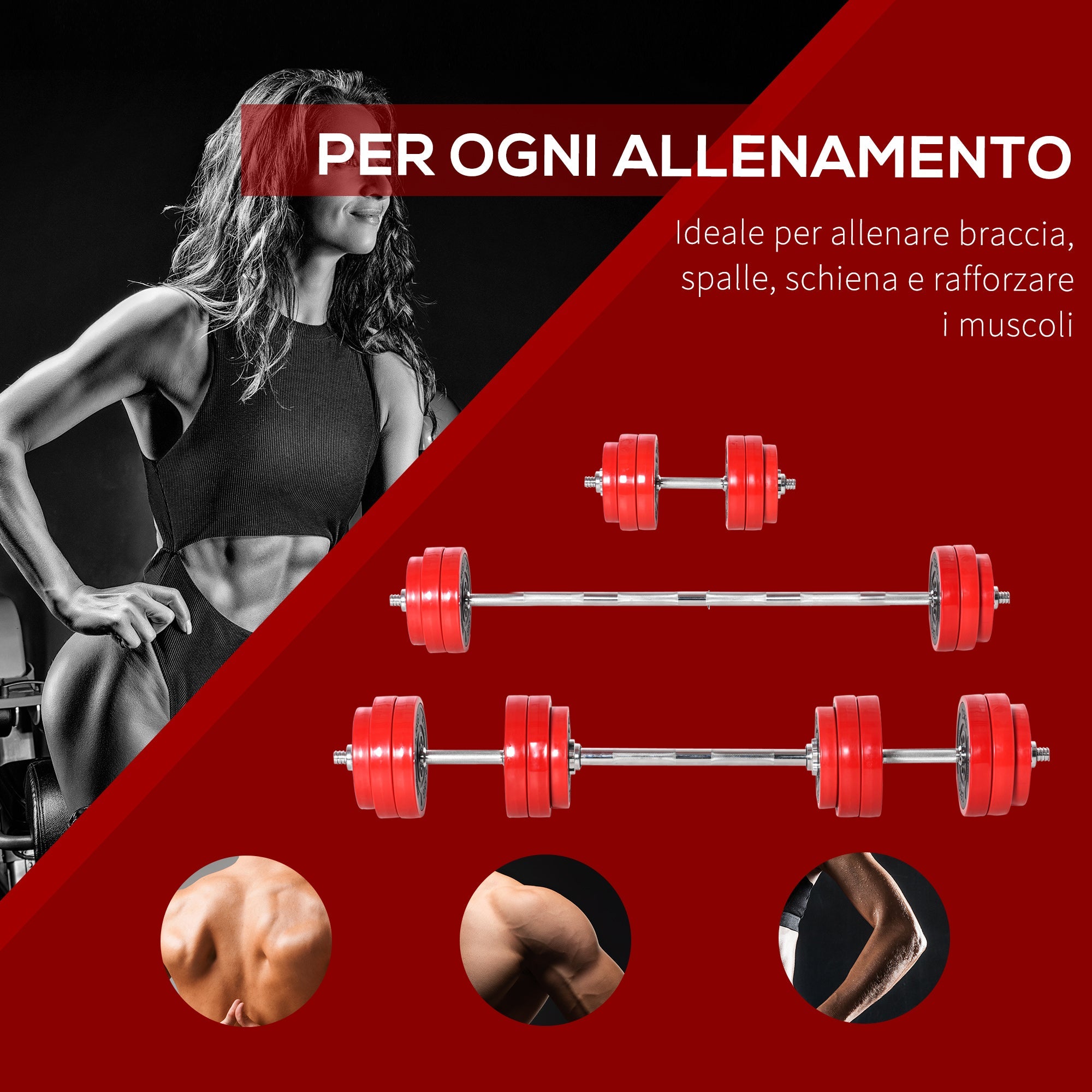 EasyComfort Set 2-in-1 halter en dumbbells 30 kg