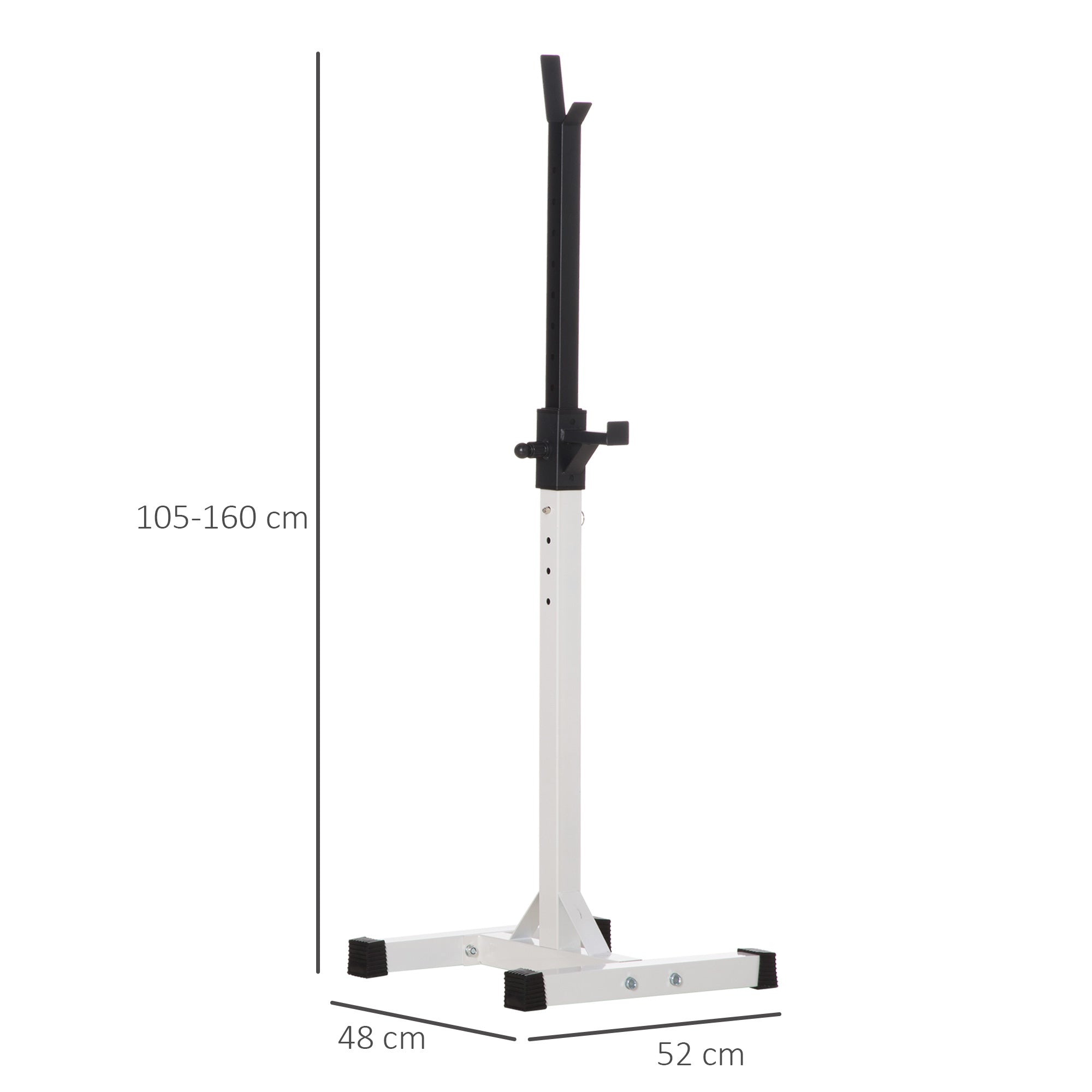 EASYCOMFORT Porta Bilanciere Universale in Acciaio, Altezza Regolabile su 12 Livelli, Carico Massimo 150kg