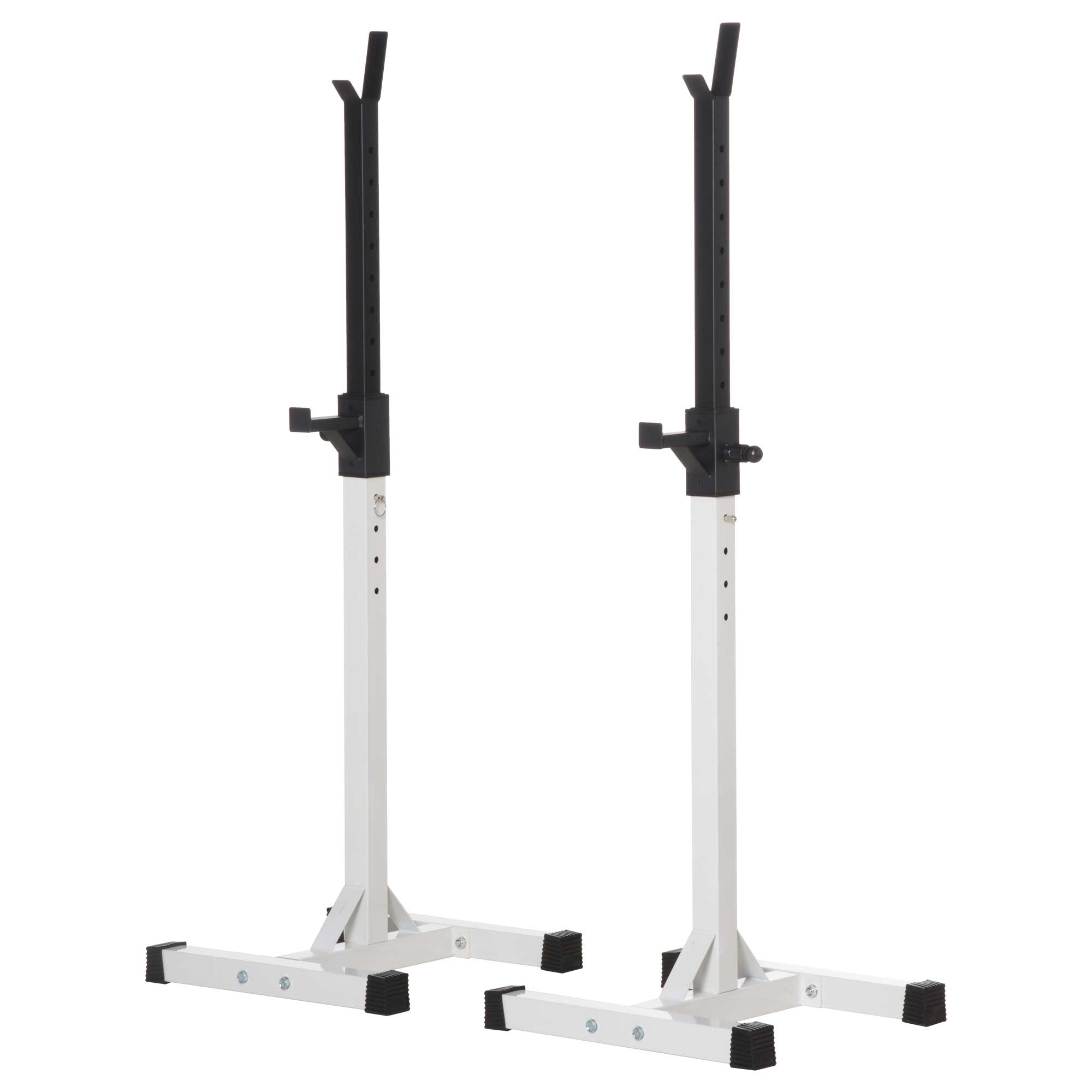 EASYCOMFORT Porta Bilanciere Universale in Acciaio, Altezza Regolabile su 12 Livelli, Carico Massimo 150kg