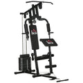 Easycomfort Stazione Fitness Multifunzione Power Tower with Pesi fino 45kg e Panca Imbottita, 135x103x210cm