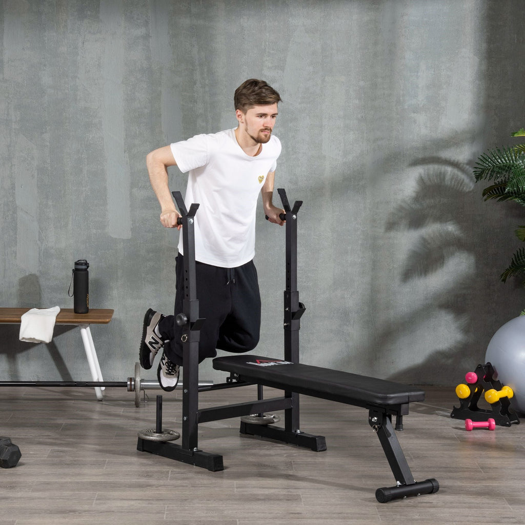 EasyComfort opvouwbare halterbank met rack - 8 verstelbare hoogtes