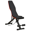Easycomfort Panca Multifunzione per Addominali e Pesi, Inclinazione Regolabile ed Elastici, 130x48x48-109cm, black