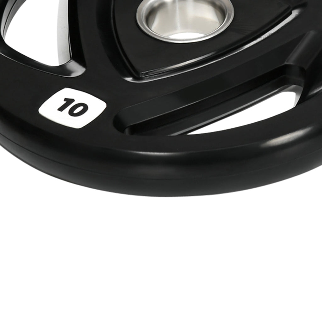 Easycomfort Set di 2 Dischi Pesi da 10kg in Acciaio with Rivestimento in Gomma per Bilanciere