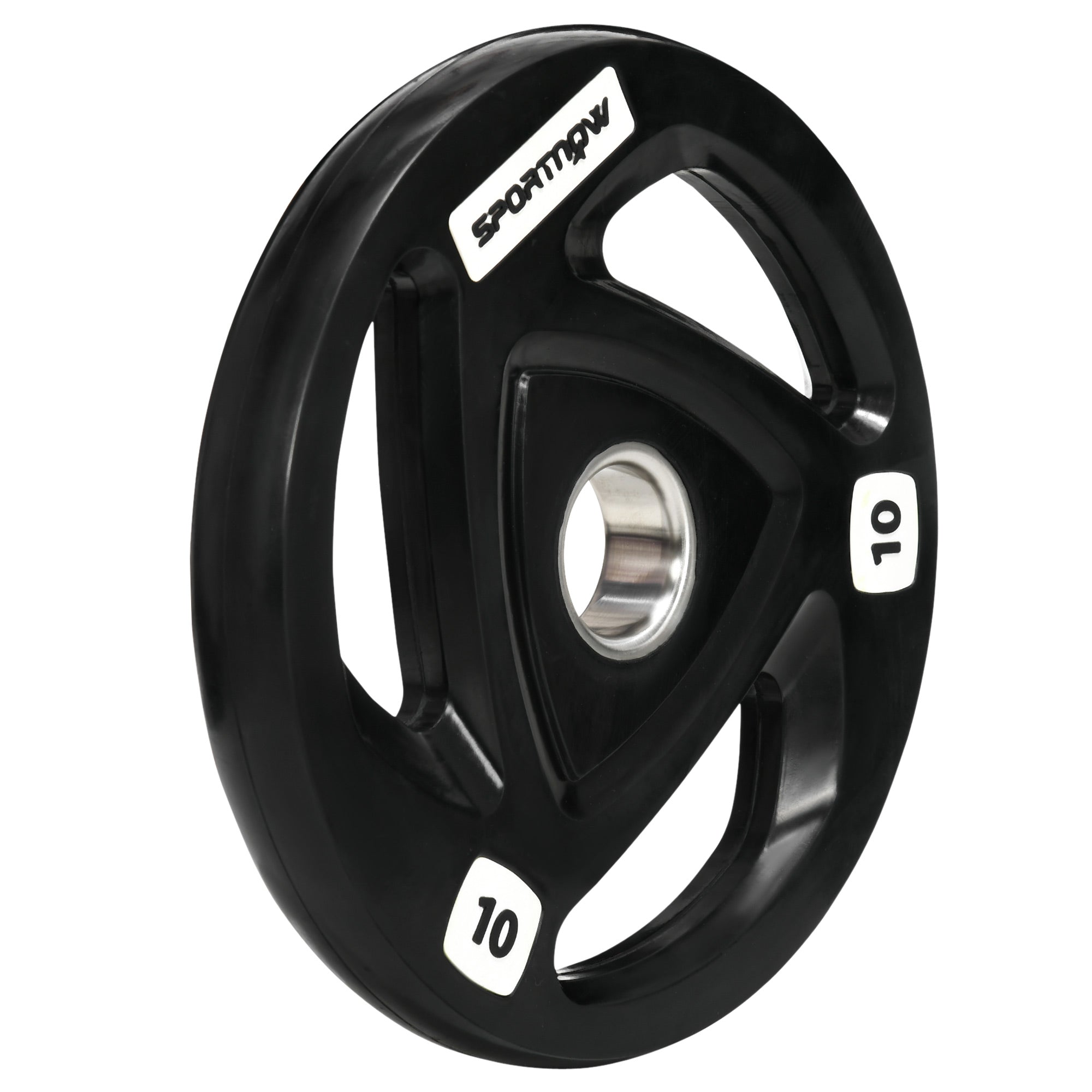 Easycomfort Set di 2 Dischi Pesi da 10kg in Acciaio with Rivestimento in Gomma per Bilanciere