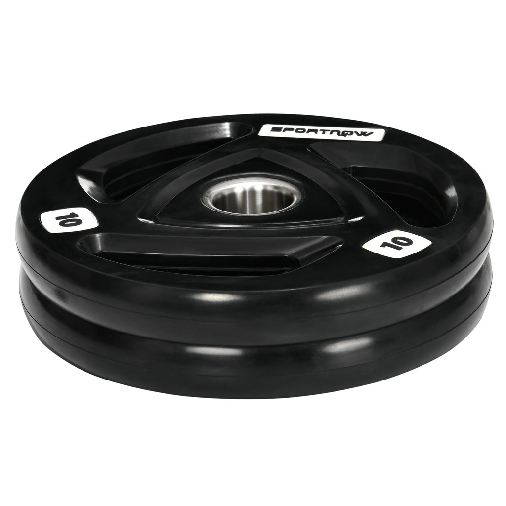 Easycomfort Set di 2 Dischi Pesi da 10kg in Acciaio with Rivestimento in Gomma per Bilanciere