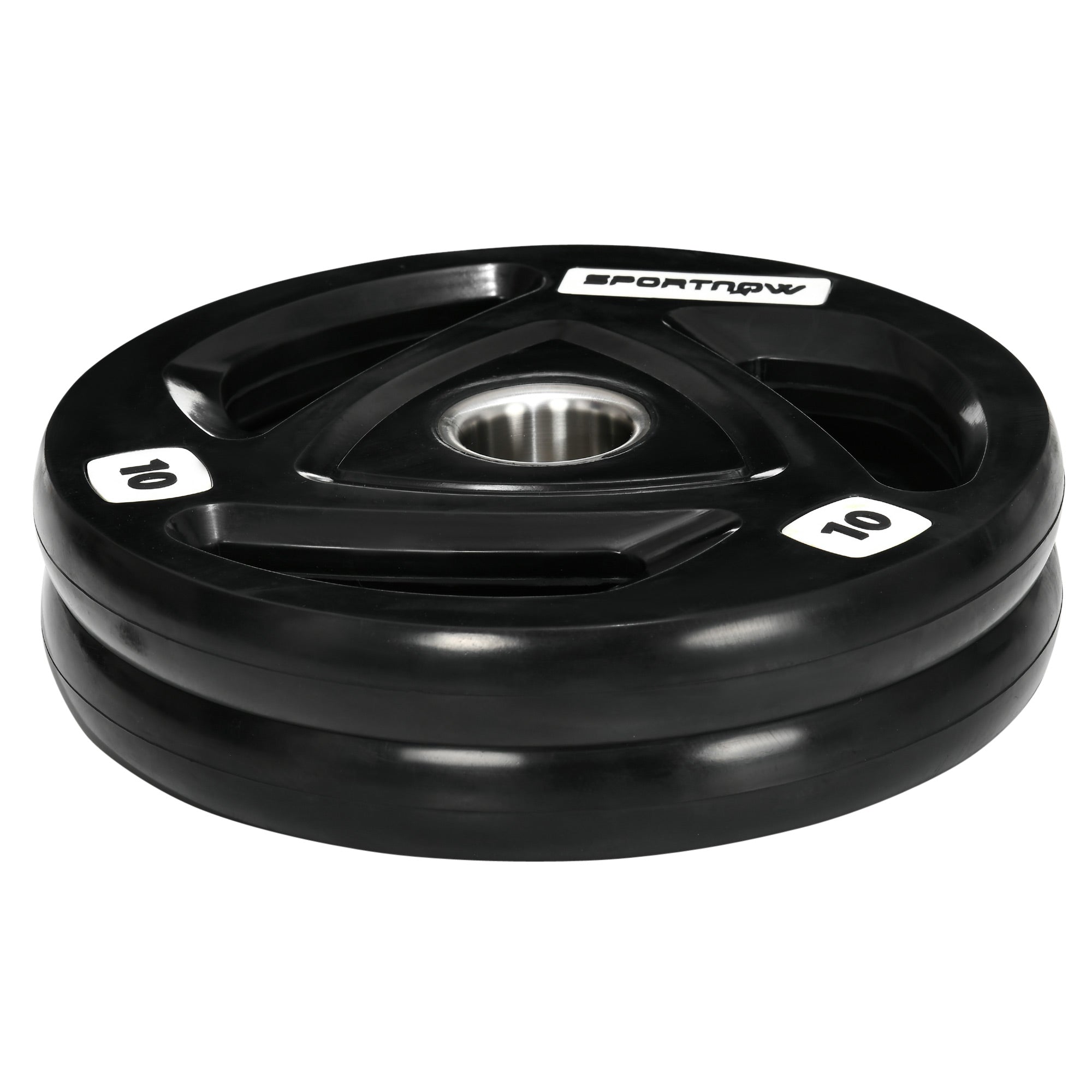 Easycomfort Set di 2 Dischi Pesi da 10kg in Acciaio with Rivestimento in Gomma per Bilanciere