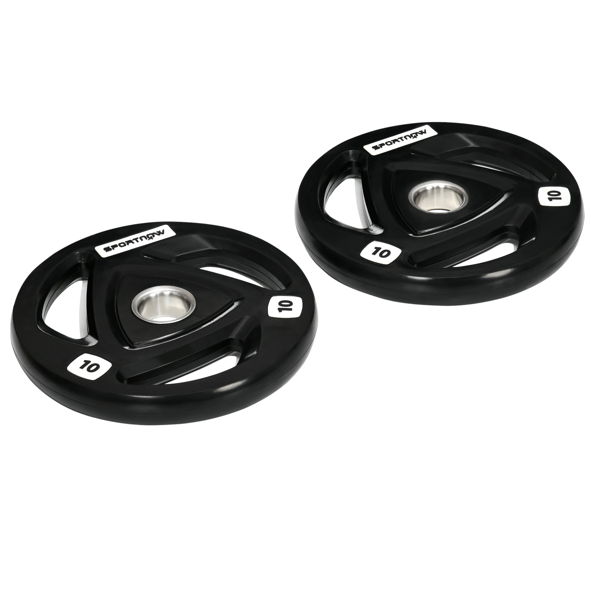 Easycomfort Set di 2 Dischi Pesi da 10kg in Acciaio with Rivestimento in Gomma per Bilanciere