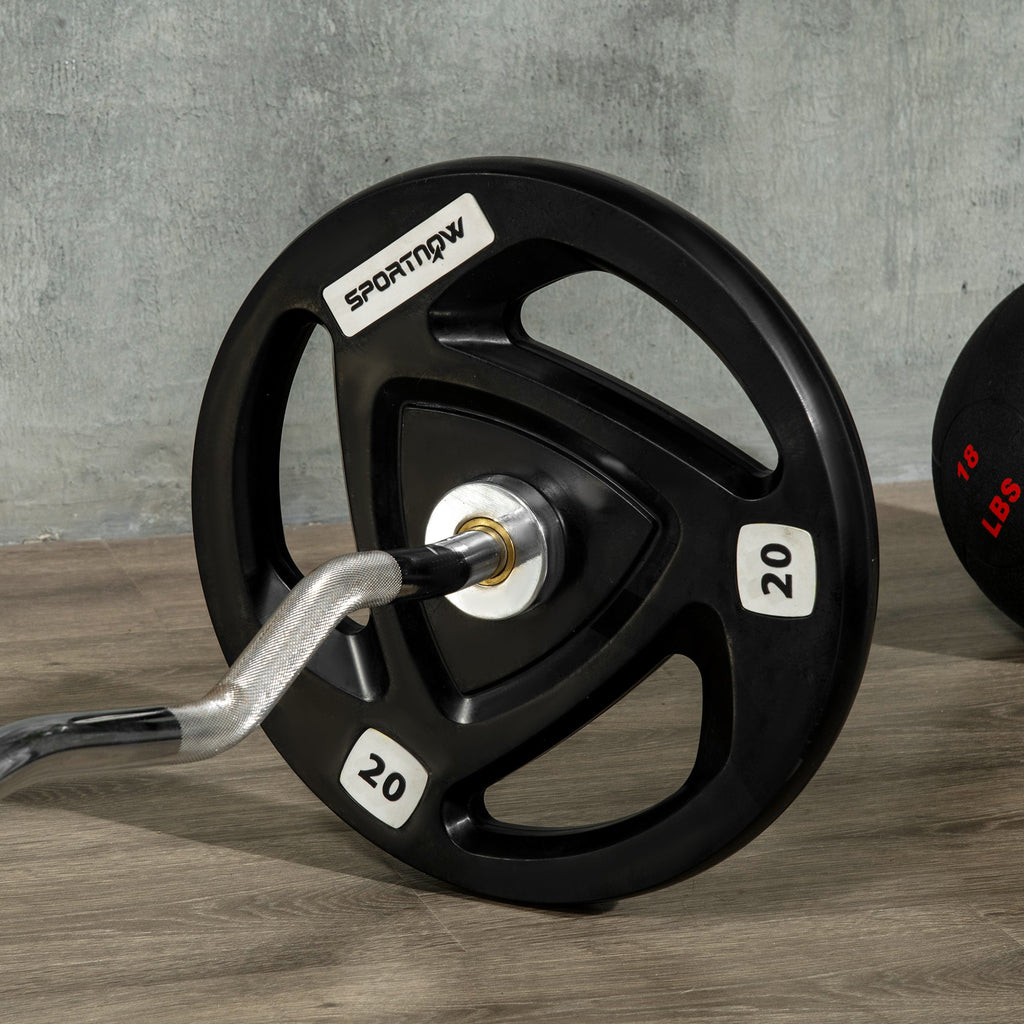 EasyComfort 2x 20kg gewichtsschijven met rubbercoating