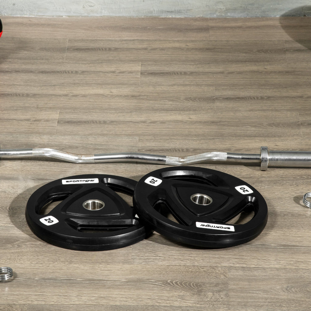 EasyComfort 2x 20kg gewichtsschijven met rubbercoating