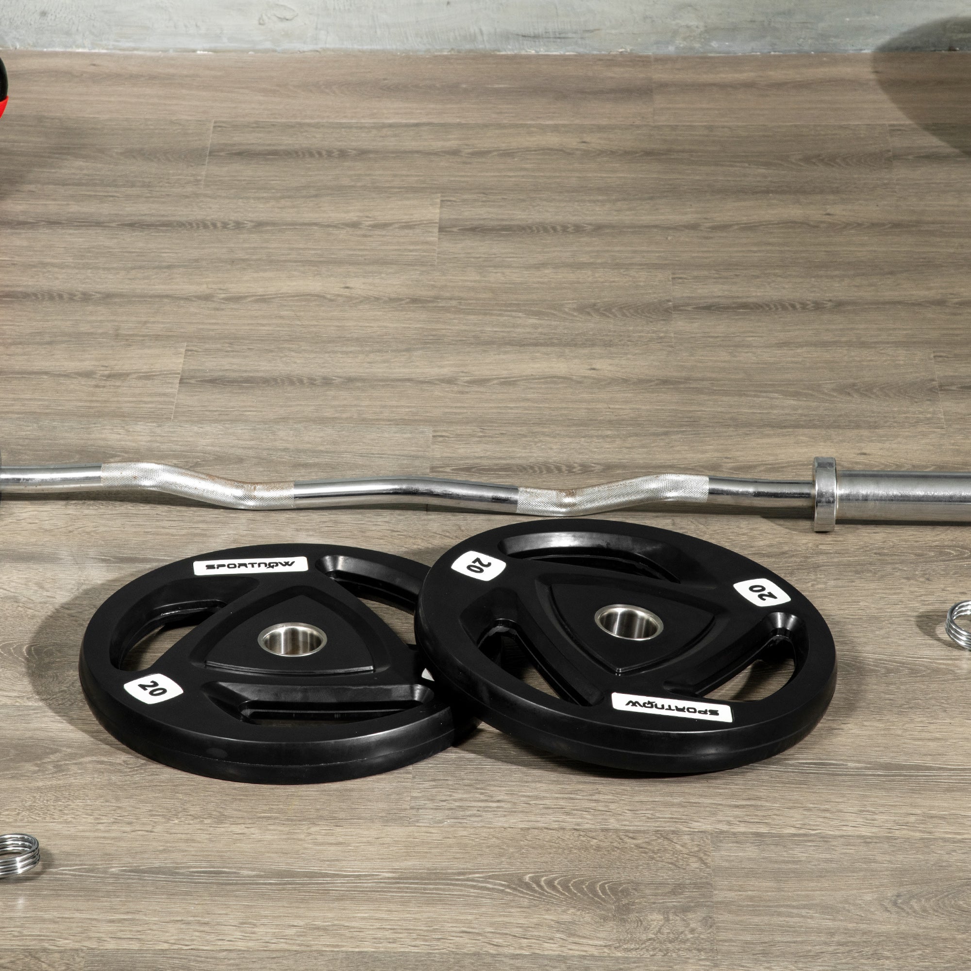 EasyComfort 2x 20kg gewichtsschijven met rubbercoating