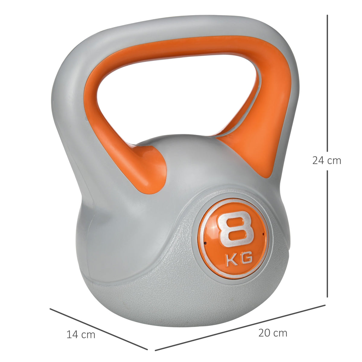 EasyComfort Kettlebell 8 kg - oranje