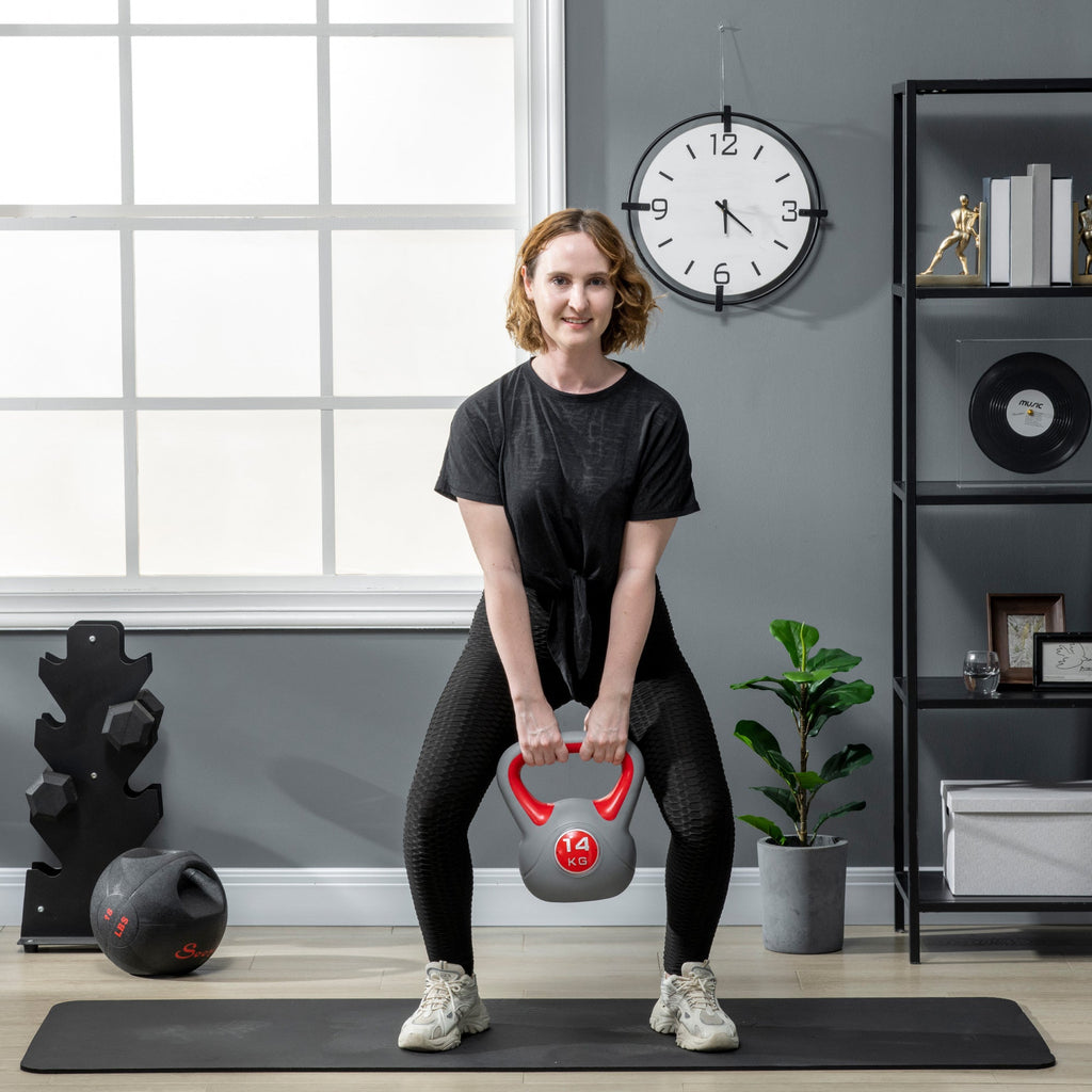 EasyComfort Kettlebell 14 kg - PU-coating, platte basis