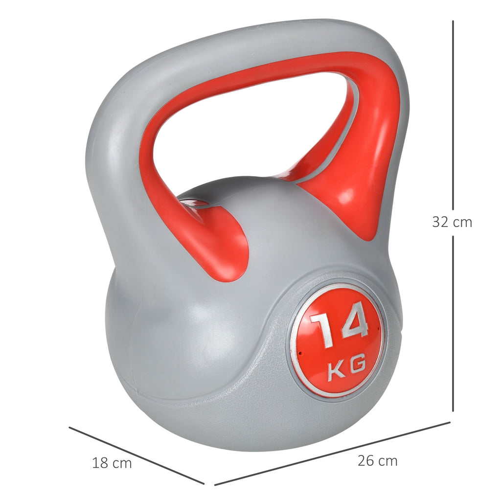 EasyComfort Kettlebell 14 kg - PU-coating, platte basis