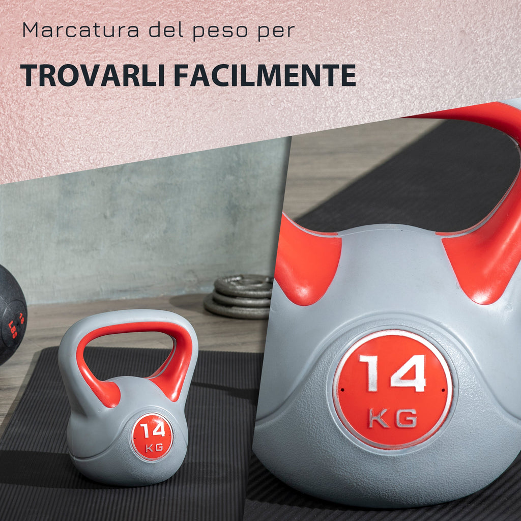 EasyComfort Kettlebell 14 kg - PU-coating, platte basis