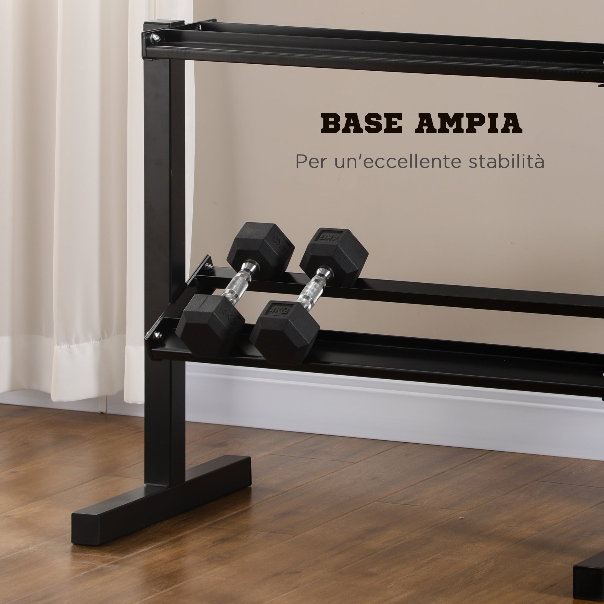 EasyComfort Porta Pesi halterrek met 2 schappen, 270 kg