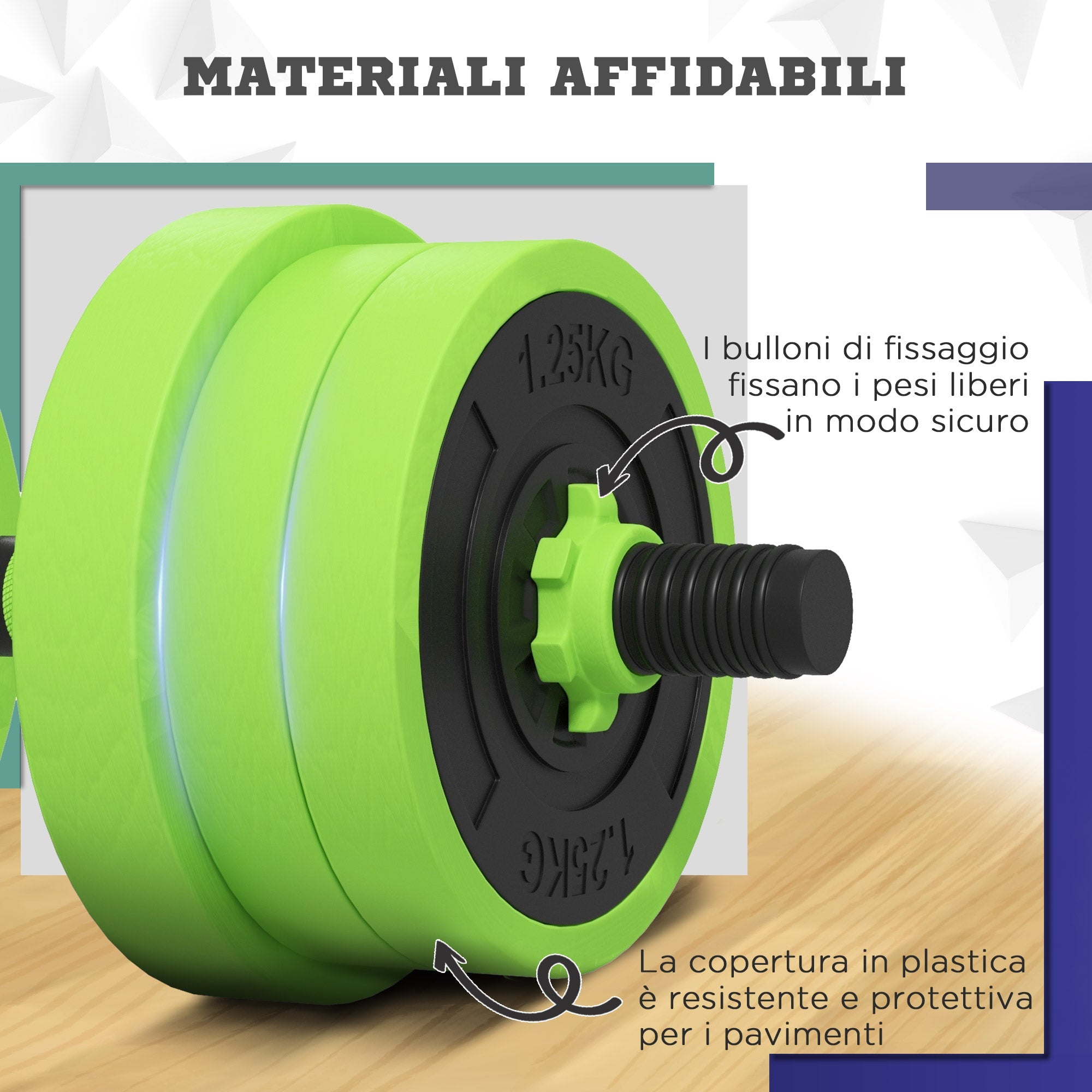 Easycomfort Pesi da Palestra Set 4 in 1 da 40kg totali, utilizzabile come Kettlebell, Manubri e Bilancieri