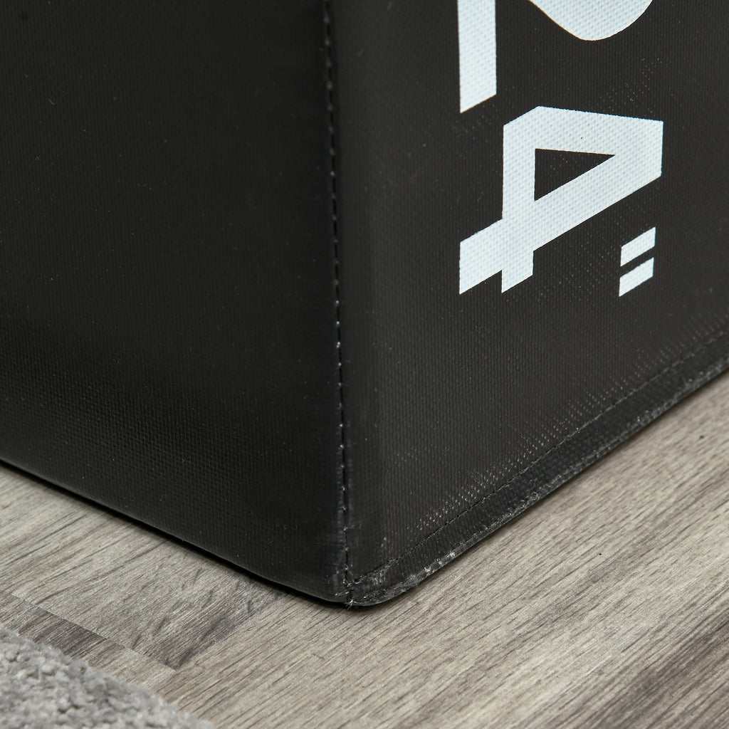 Easycomfort Plyo Box 3 in1 a 3 Altezze, Jumping Box Pliometrico Capacità 120kg, 75x51x61cm, black