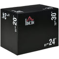 Easycomfort Plyo Box 3 in1 a 3 Altezze, Jumping Box Pliometrico Capacità 120kg, 75x51x61cm, black
