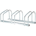 Easycomfort – Rastrelliera Portabiciclette Parcheggio per 3 Biciclette Tubi d'acciaio 70.5 × 33 × 27cm Argento