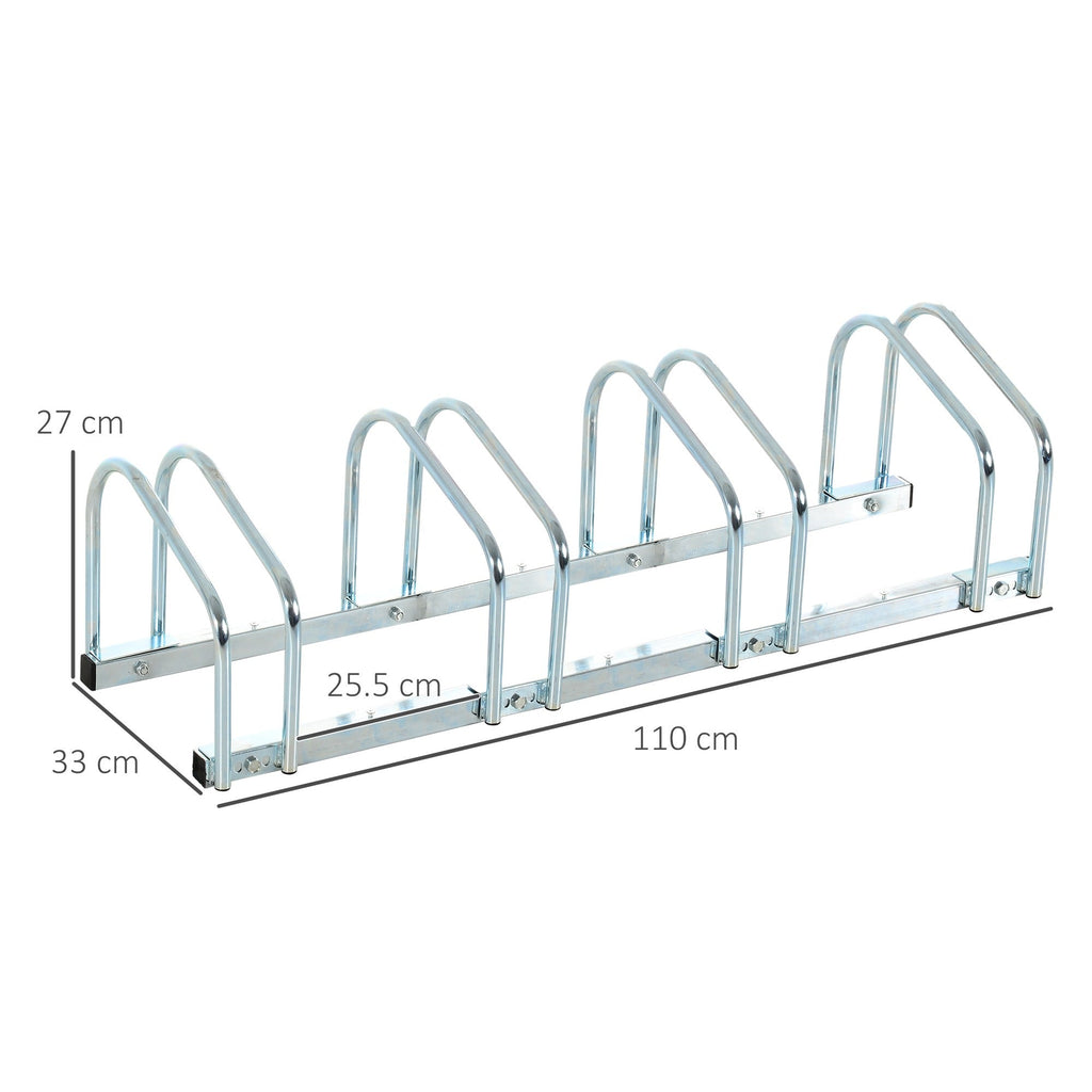 EasyComfort Fietsenrek voor 4 fietsen, 110x33x27 cm