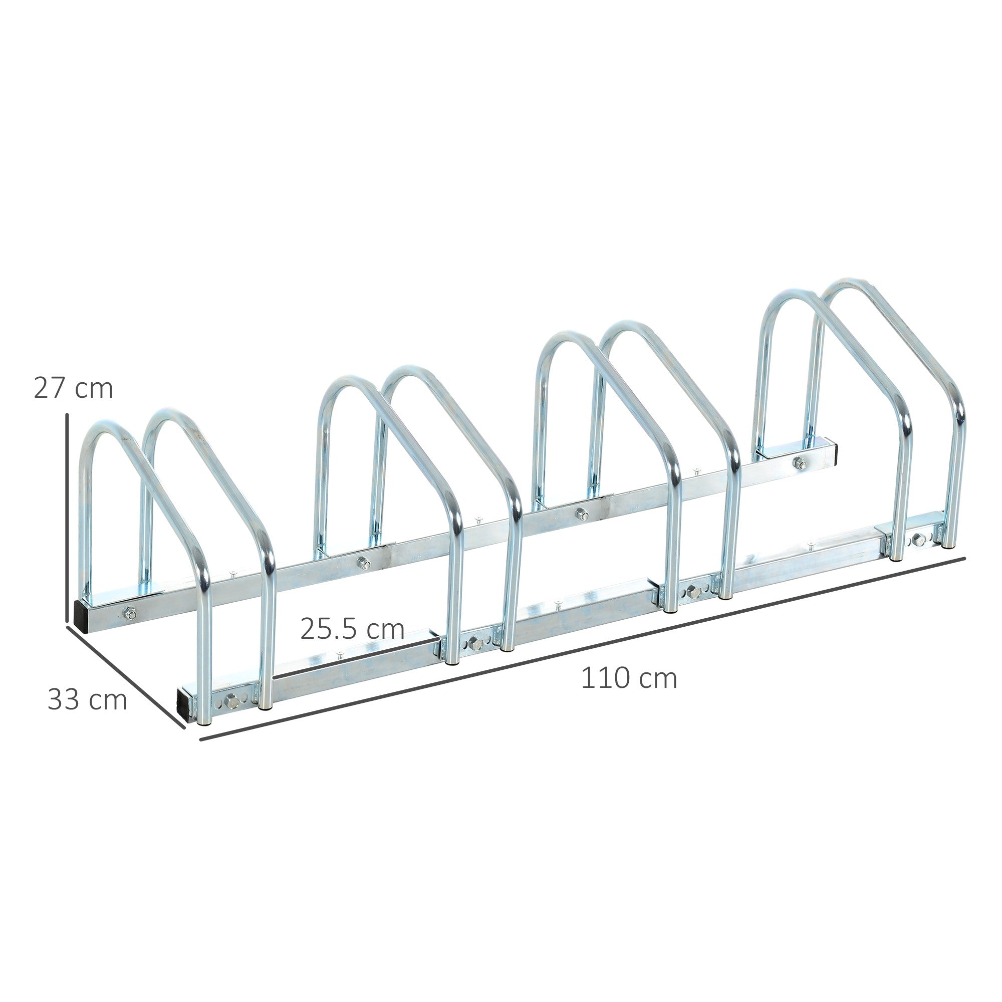 EasyComfort Fietsenrek voor 4 fietsen, 110x33x27 cm