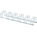 EASYCOMFORT Bicycle Parking Rack for 6 Steel Bicycles, 179x33x27 cm, Silver