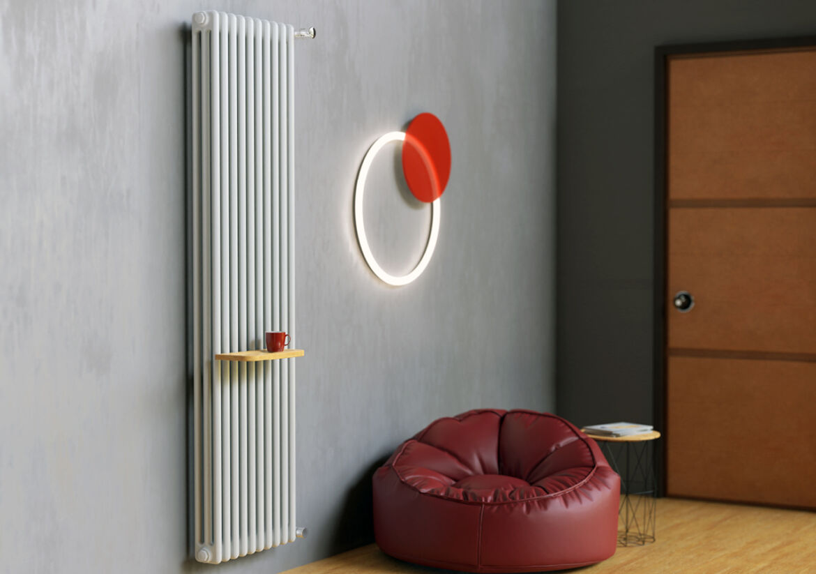 Batteria Completa Radiatore in Acciaio Cordivari ARDESIA 3 Colonne da 3 a 24 Elementi Interasse 700 mm Altezza 756 mm with Tappi e Riduzioni Inclusi