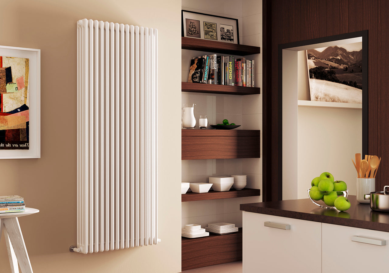 Batteria Completa Radiatore in Acciaio Cordivari ARDESIA 4 Colonne da 3 a 24 Elementi Interasse 700 mm Altezza 756 mm with Tappi e Riduzioni Inclusi