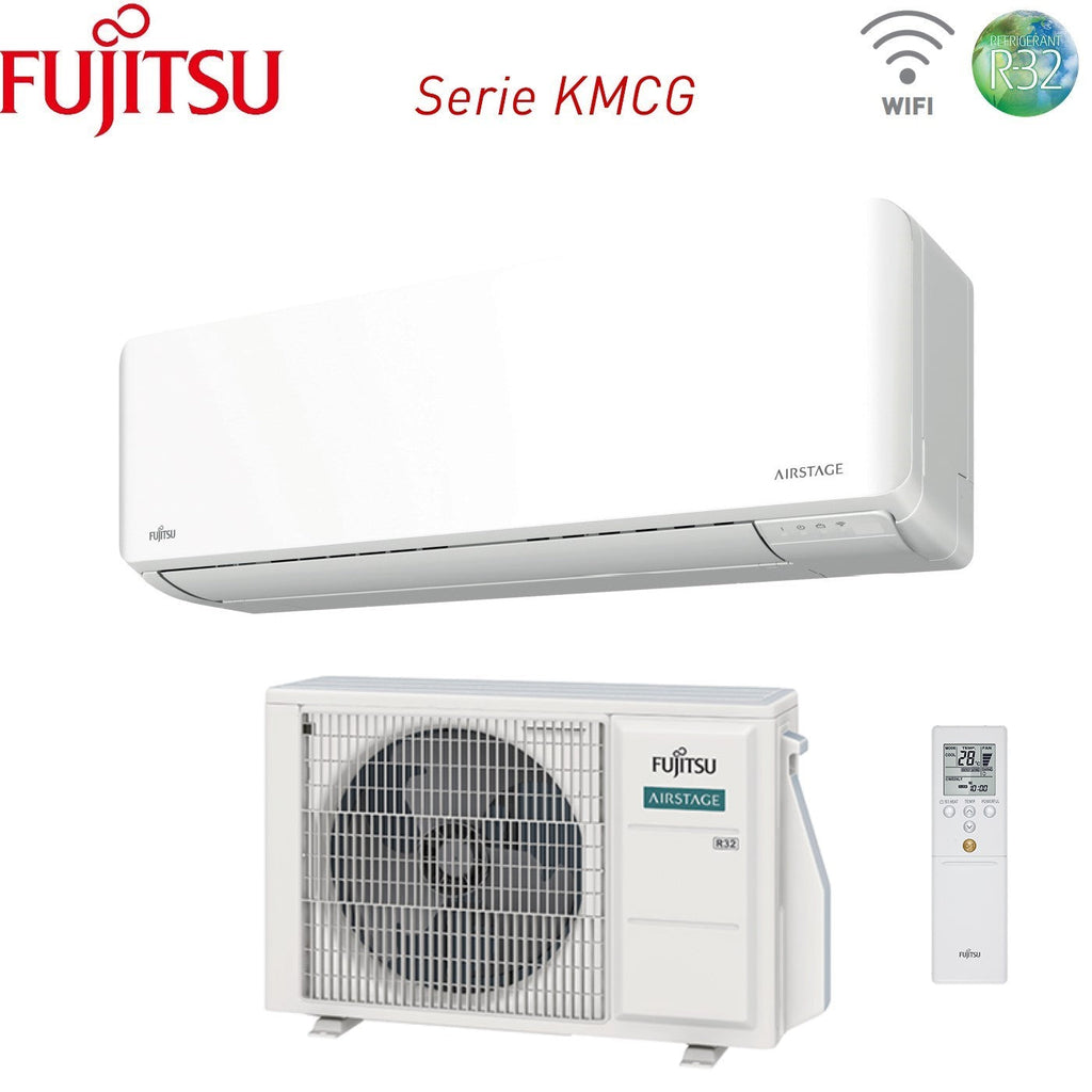 Fujitsu Inverter Air Conditioner KM series 7000 Btu ASYG07KMCF Code 3NGF87270 R-32 Integrated Wi-Fi Class A++/A+