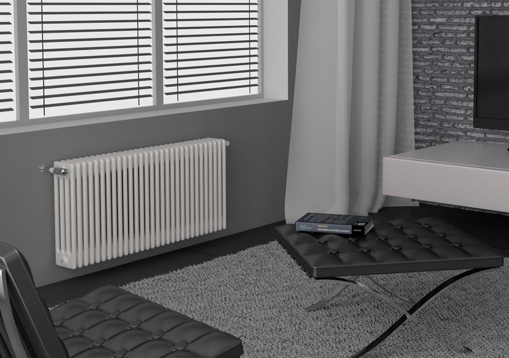 Batteria Completa Radiatore in Acciaio Cordivari ARDESIA 4 Colonne da 3 a 20 Elementi Interasse 1744 mm Altezza 1800 mm with Tappi e Riduzioni Inclusi