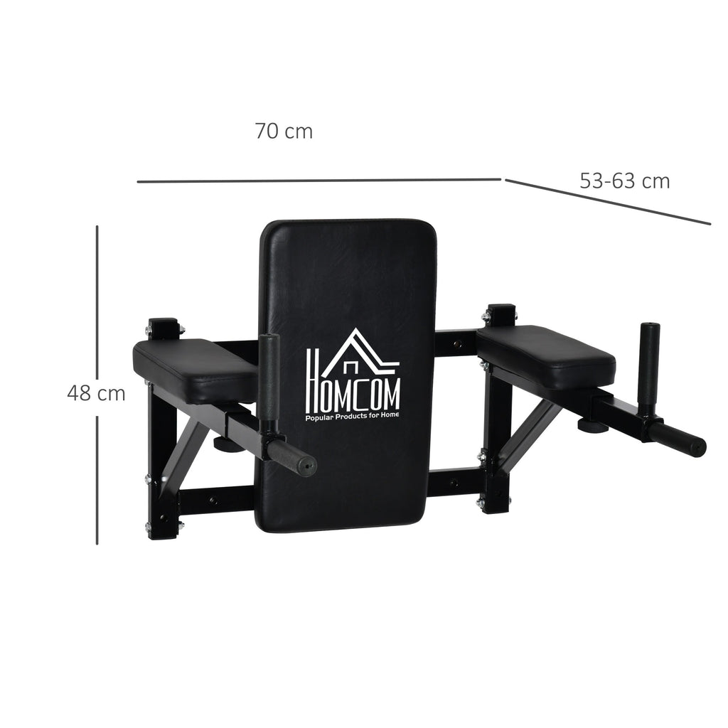 EASYCOMFORT Lifting Support Wall Mounting for Muscle Training Black Steel Pipes