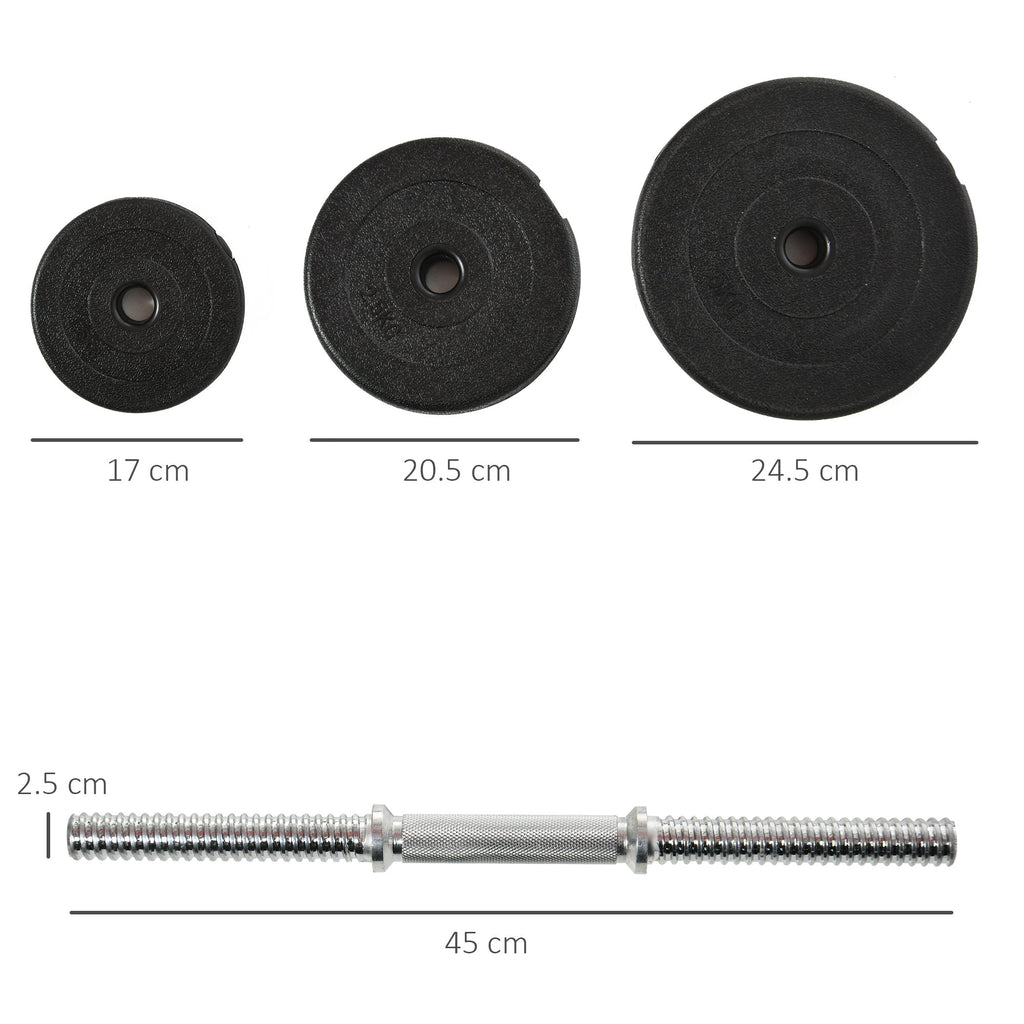 Easycomfort Set Manubri Palestra 40kg (4x5kg, 4x2.5kg, 4x1.5kg), Pesi Palestra with 12 Dischi da 1.5kg, 2.5kg, 5kg, ?25mm, per Allenamento a Casa
