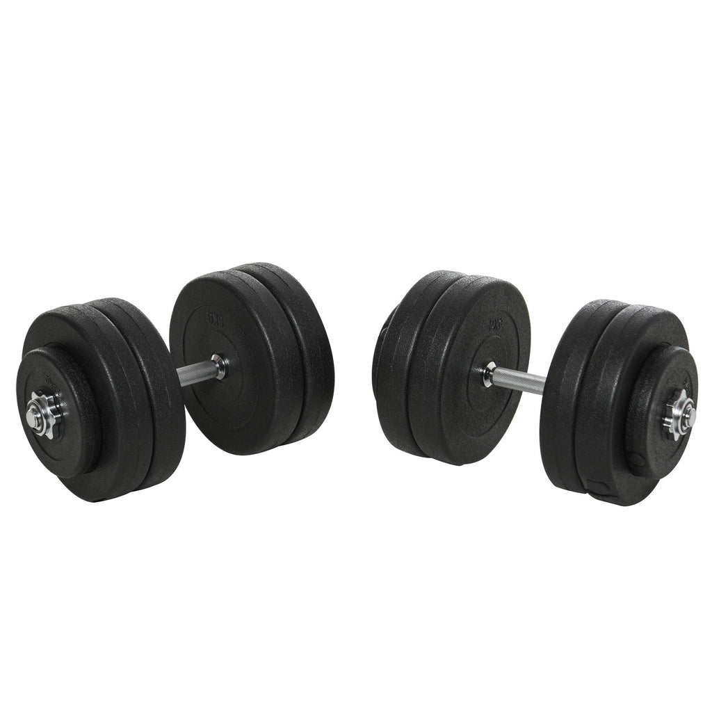 Easycomfort Set Manubri Palestra 50kg (8x5kg, 4x1.5kg), Pesi Palestra with 12 Dischi da 1.5kg, 5kg, ?25mm, per Allenamento a Casa