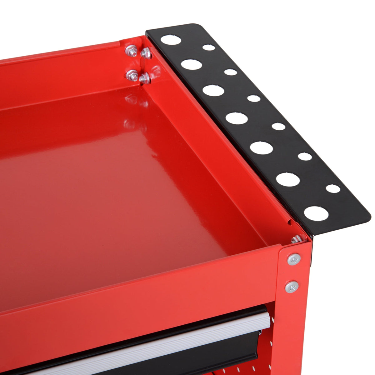 EasyComfort Workshop gereedschapswagen, rood, 82 × 35 × 76 cm