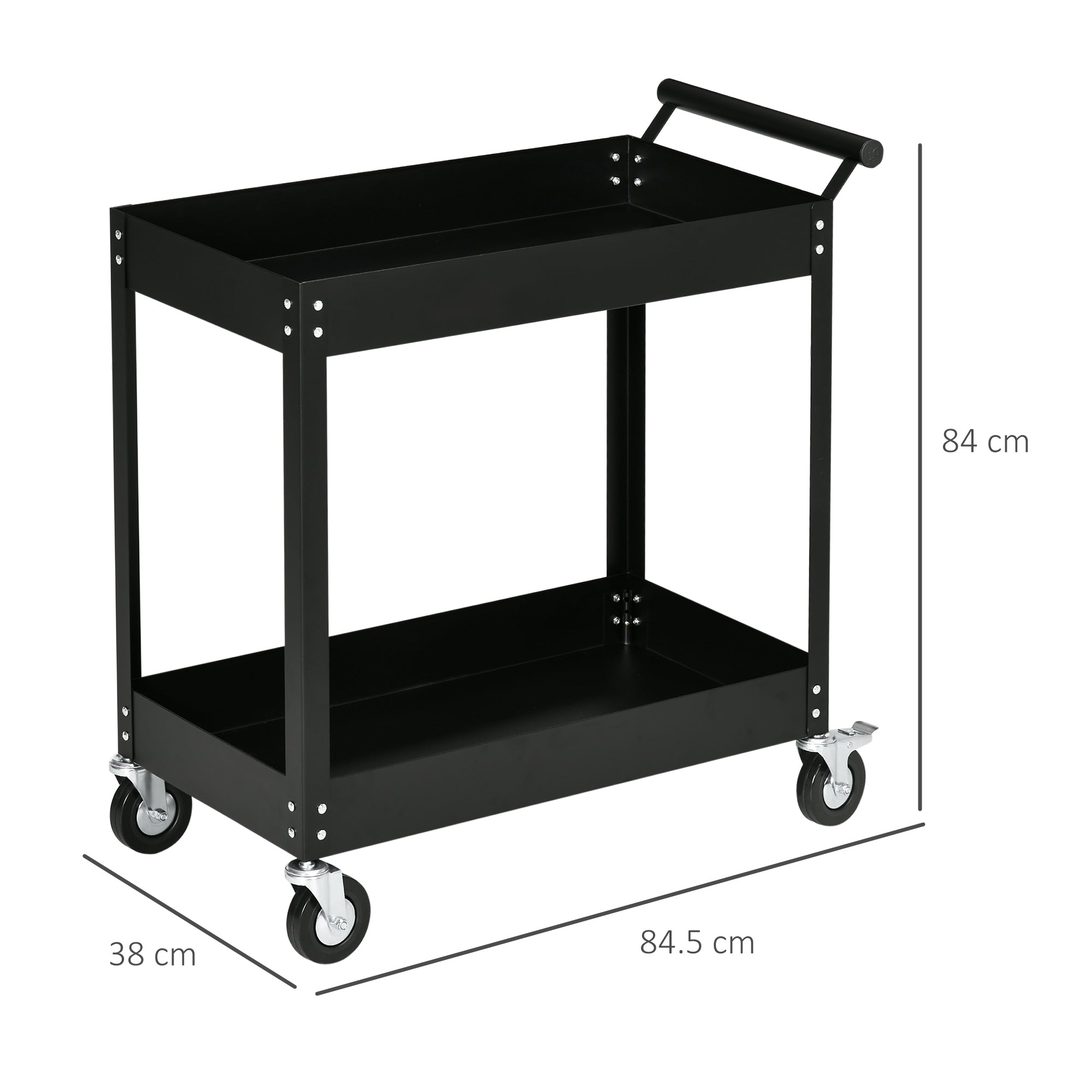 EasyComfort DURHAND Gereedschapskar 2-planken 150 kg 84.5x38x84cm