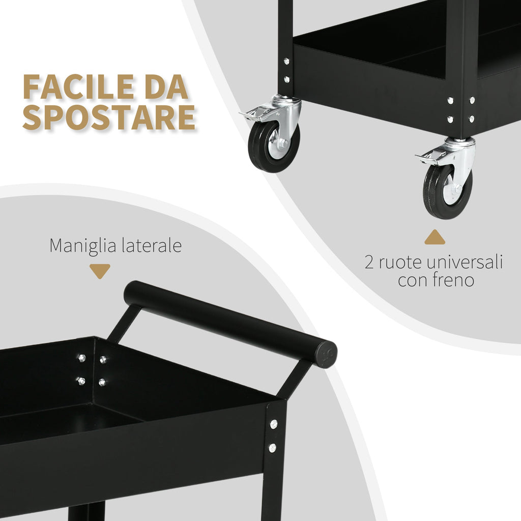 EasyComfort DURHAND Gereedschapskar 2-planken 150 kg 84.5x38x84cm