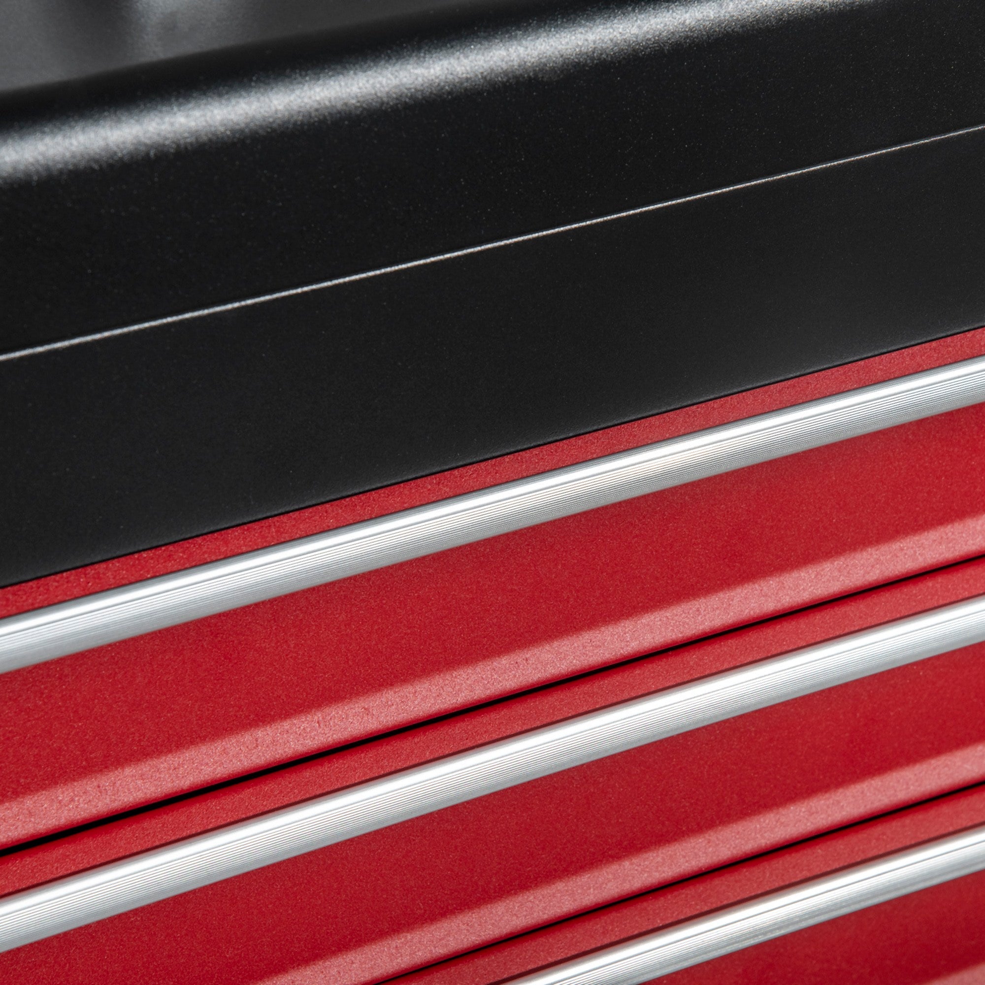 EASYCOMFORT Steel Tool Box with 3 Drawers and Upper Tray, 51x22x32 cm, Red and Black